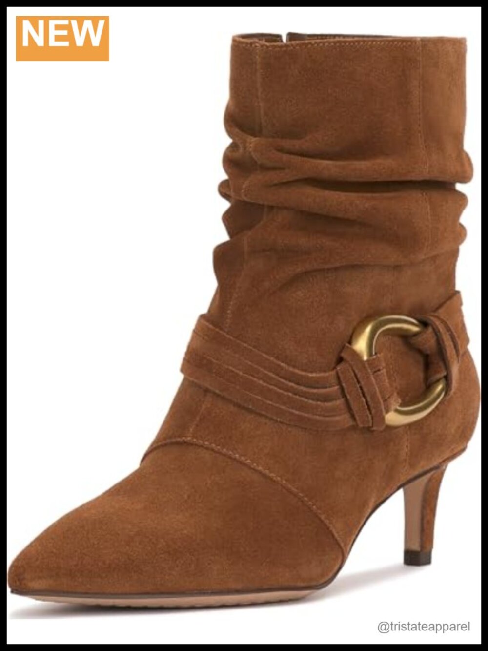 Vince Camuto Kirpa Slouchy O-ring Bootsie Ankle Boots Women's Kitten Heel